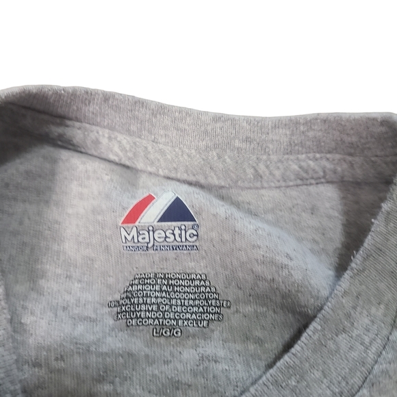 Minnesota Twins Shirt MLB Graphic Tee Gray Large Majestic - Picture 4 of 5